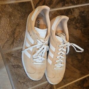 Adidas Beige and White Men's Sneakers